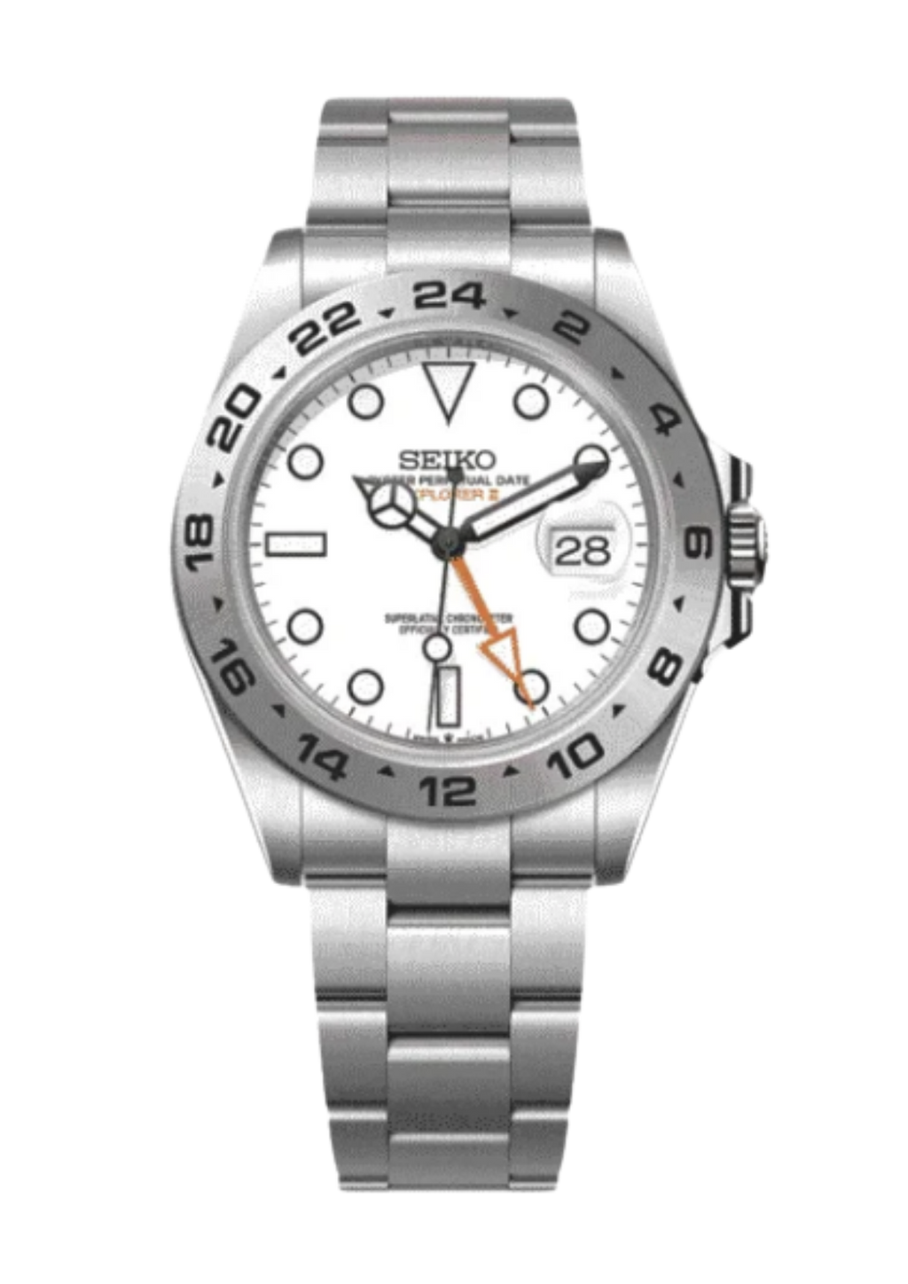 Reloj Automático PANTER EXPLORER GMT II | Plata y Blanco