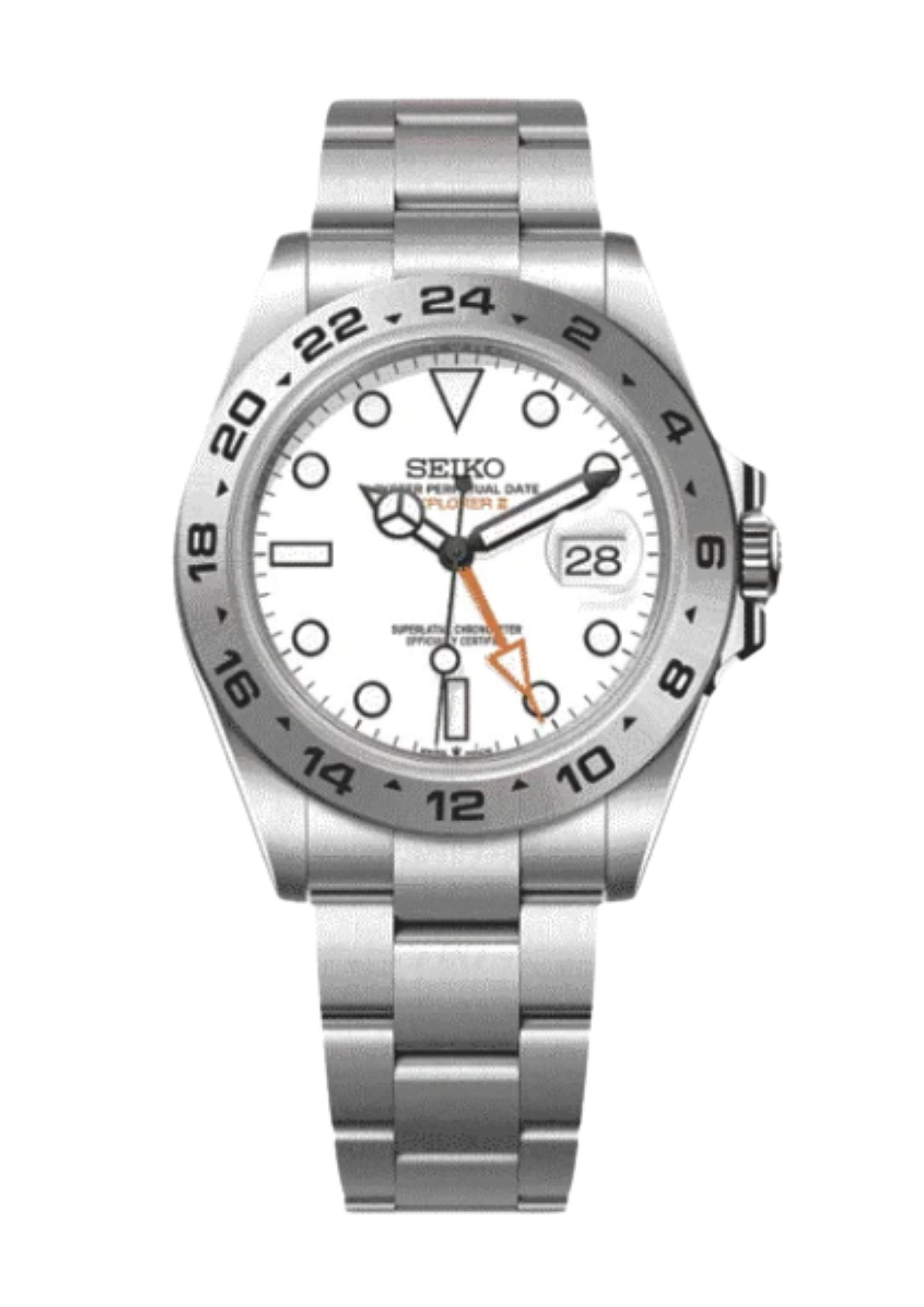 Reloj Automático PANTER EXPLORER GMT II | Plata y Blanco