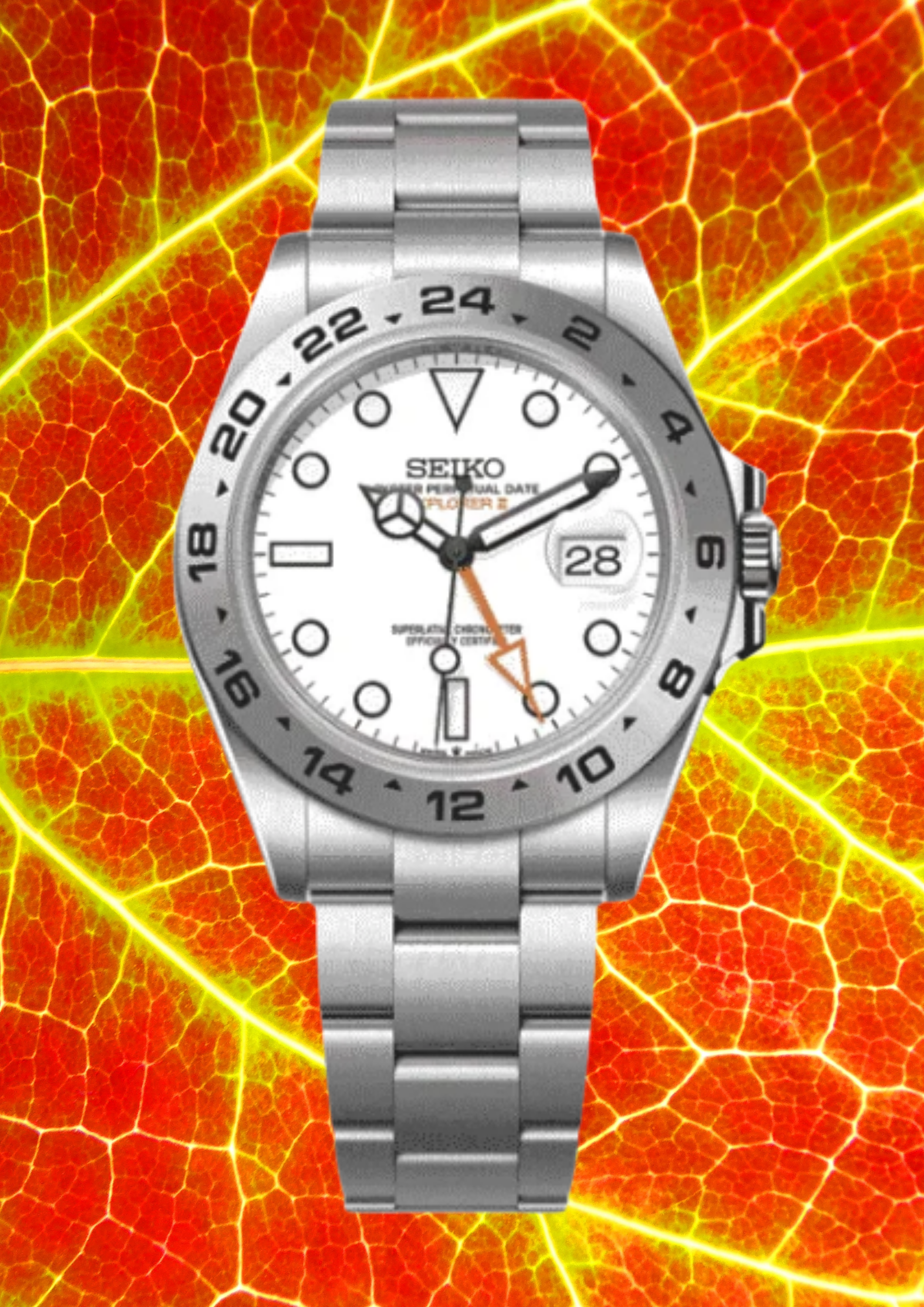 Reloj Automático PANTER EXPLORER GMT II | Plata y Blanco