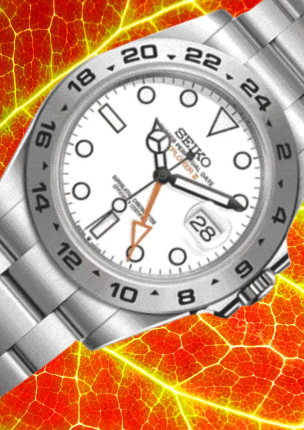 Reloj Automático PANTER EXPLORER GMT II | Plata y Blanco