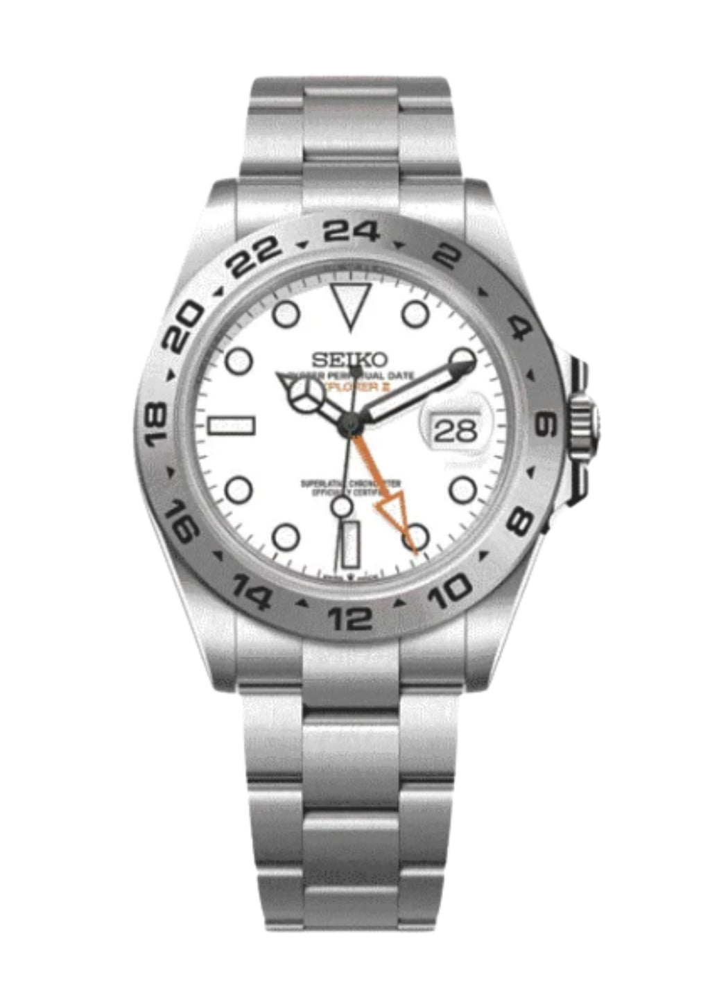PANTER EXPLORER GMT II Automatic Watch | Silver and White