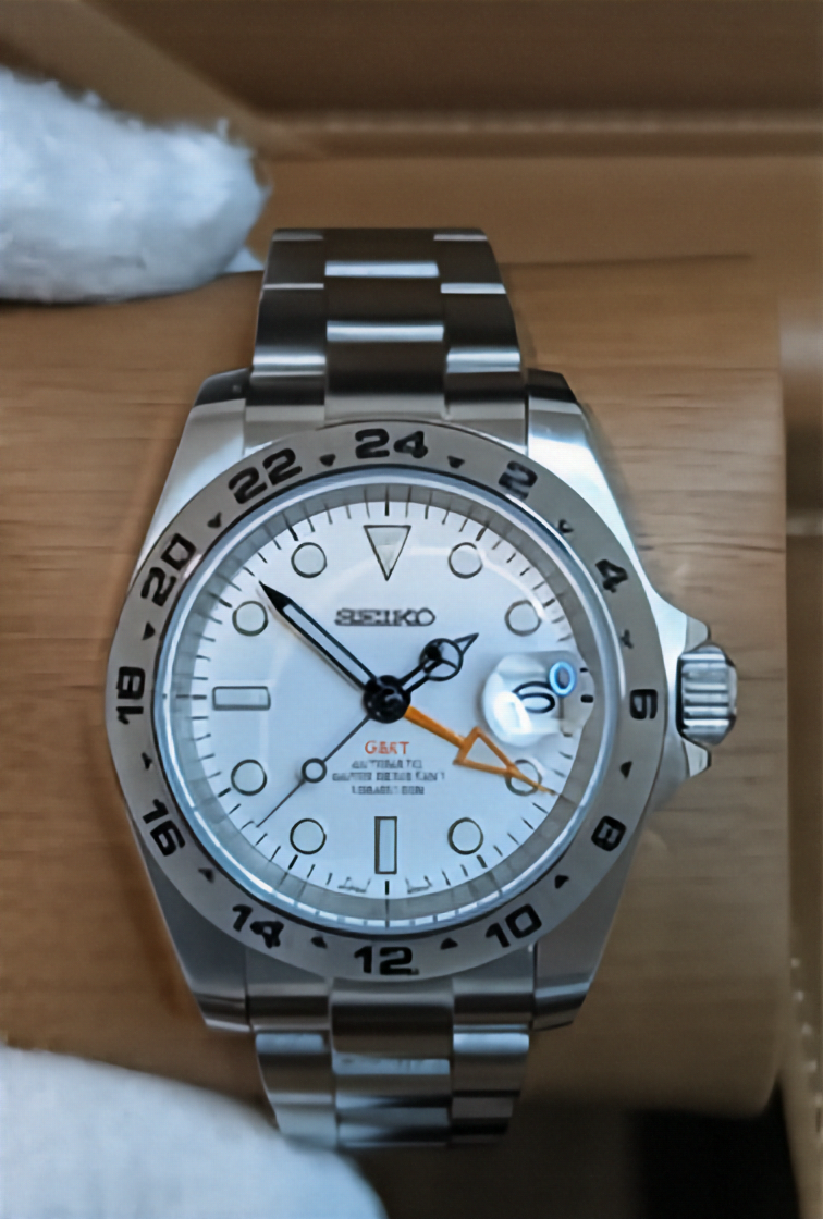 Reloj Automático PANTER EXPLORER GMT II | Plata y Blanco