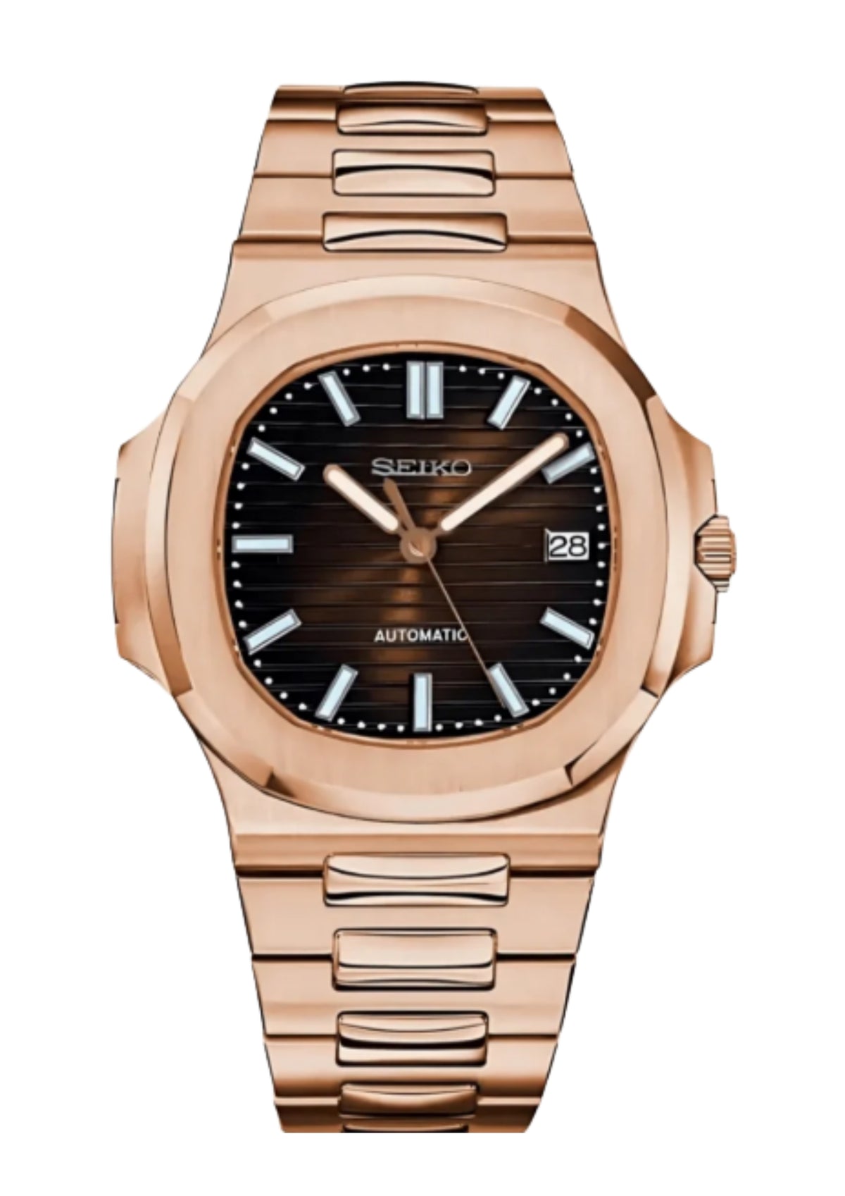 Reloj Automático PANTER NAUTILUS Dorado Rosa con Fecha