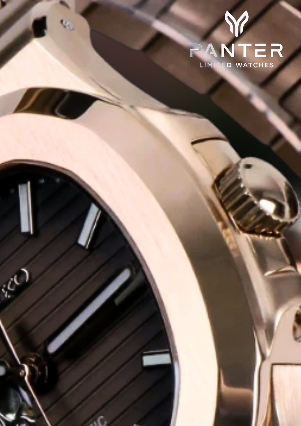 Reloj Automático NAUTILUS Open Heart Dorado Rosa