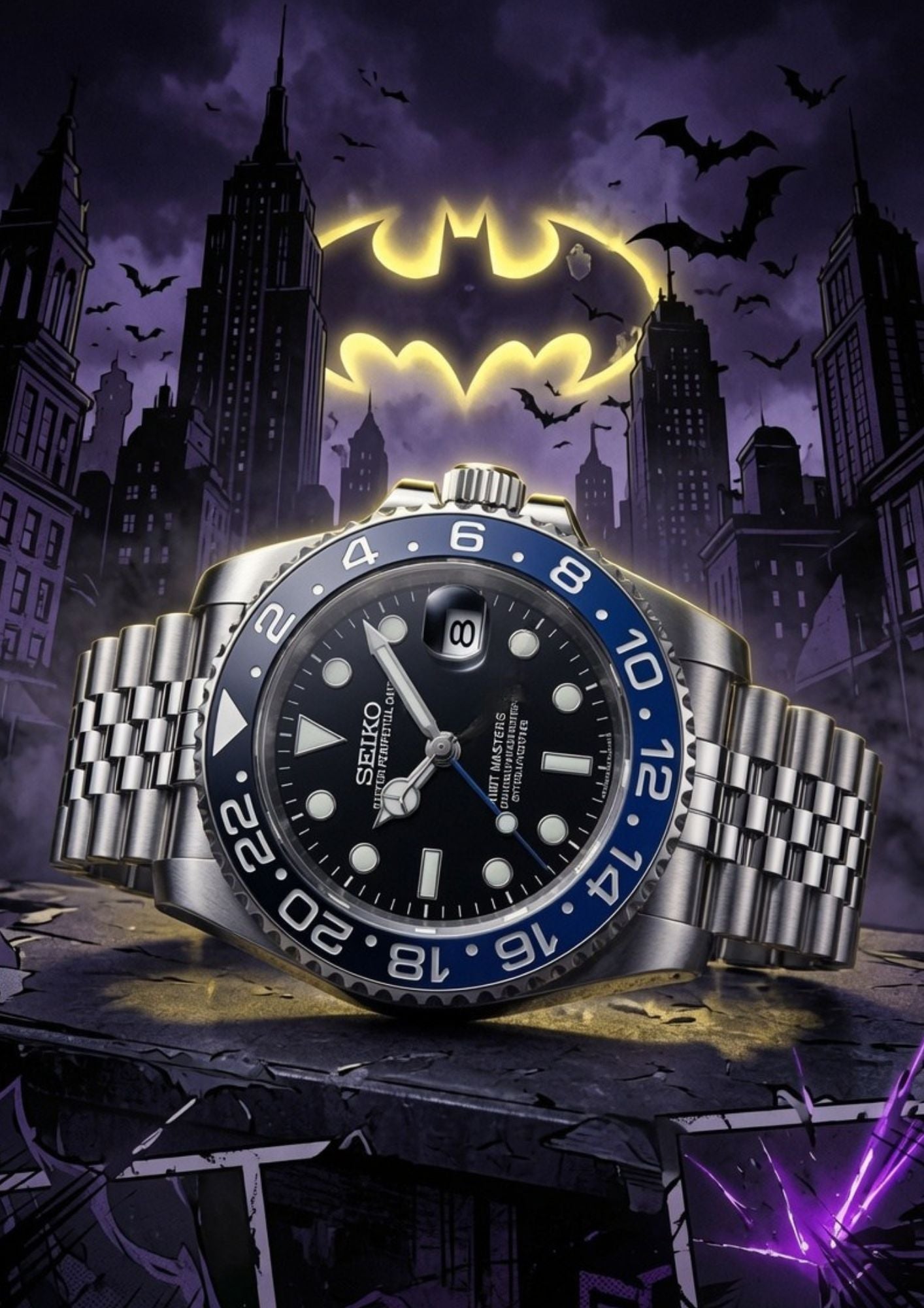 Reloj Automatico PANTER DIVER Batgirl