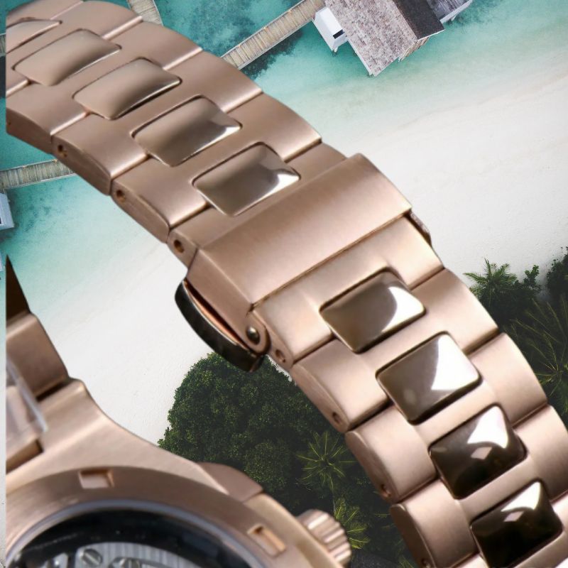 Montre Automatique PANTER NAUTILUS Or rose avec date