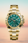 Reloj Meca-Cuarzo PANTER DAYTONA Dorado y verde