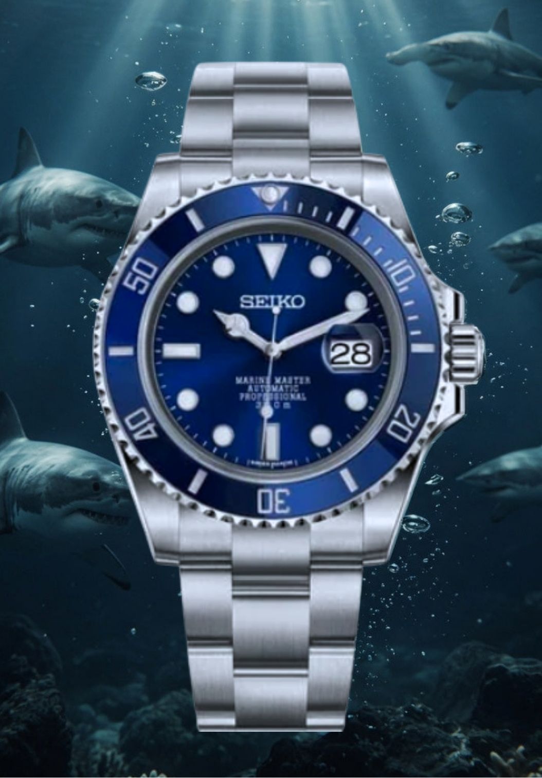 Reloj Automático PANTER DIVER Azul Smurf