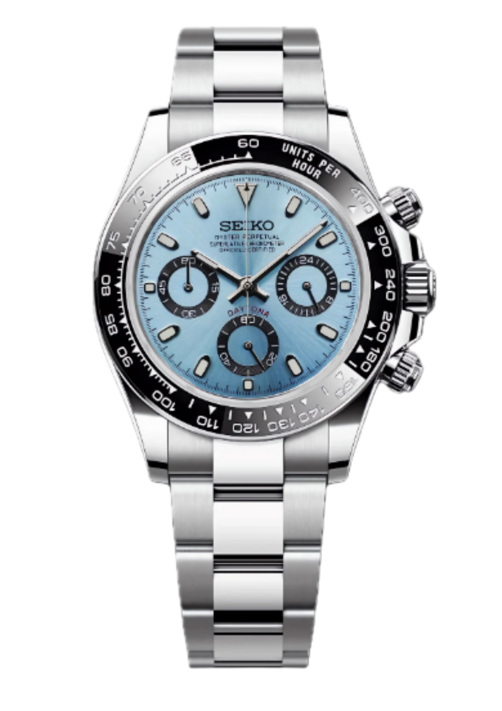 Reloj Meca-Cuarzo PANTER DAYTONA Azul claro y Negro