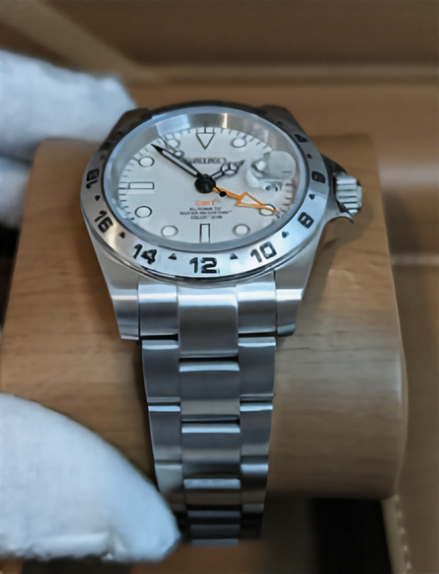 Reloj Automático PANTER EXPLORER GMT II | Plata y Blanco