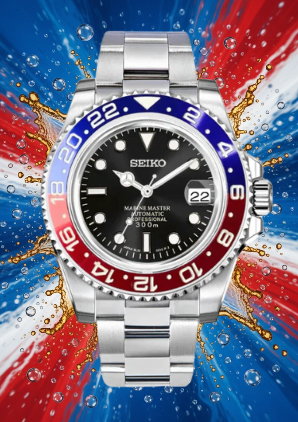 Reloj Automático PANTER SUBMARINER Pepsi