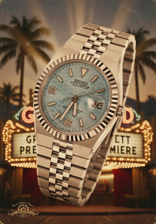 PANTER Automatic Watch LAN-DWELLER FLAT Jubilee Light Blue