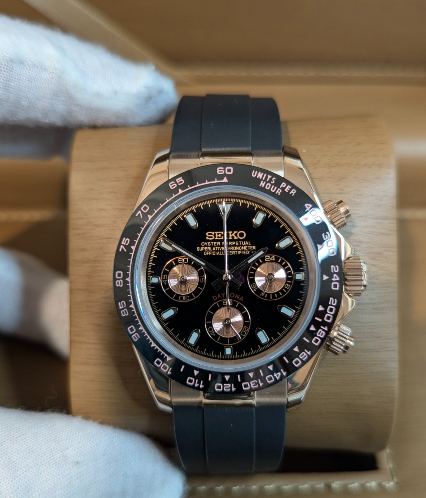 Reloj Meca-Cuarzo PANTER DAYTONA Dorado y Negro