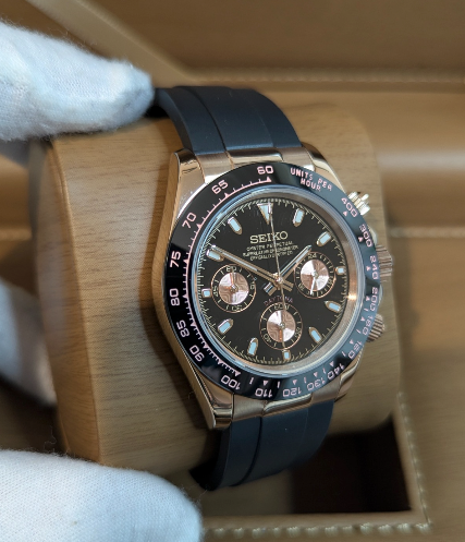 Reloj Meca-Cuarzo PANTER DAYTONA Dorado y Negro