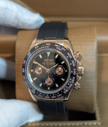 Reloj Meca-Cuarzo PANTER DAYTONA Dorado y Negro