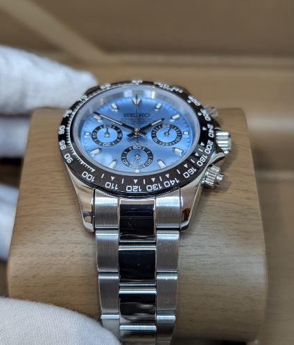 Reloj Meca-Cuarzo PANTER DAYTONA Azul claro y Negro