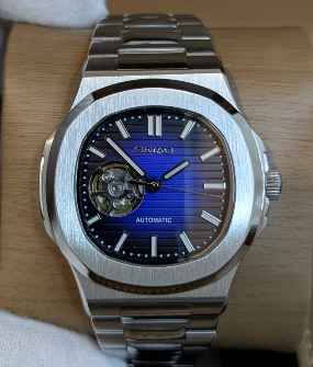 Reloj Automático PANTER NAUTILUS Open Heart Azul