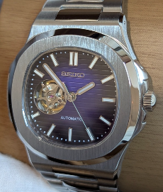 Reloj Automático PANTER NAUTILUS Open Heart Azul