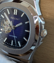 Reloj Automático PANTER NAUTILUS Open Heart Azul
