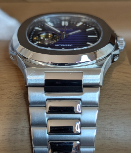 Reloj Automático PANTER NAUTILUS Open Heart Azul