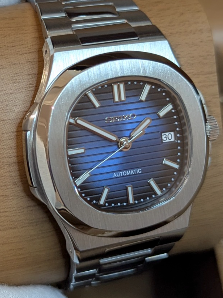 Montre Automatique PANTER NAUTILUS Bleue avec Date