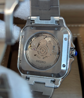 Montre Automatique PANTER Dumont Squelette Blanche et Grise