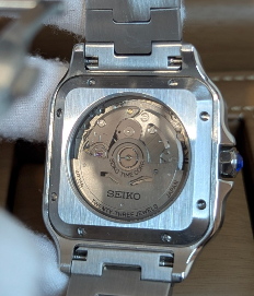 Reloj Automático PANTER SANTOS  Blanco y gris plateado