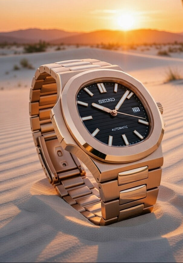 Montre Automatique PANTER NAUTILUS Or rose avec date