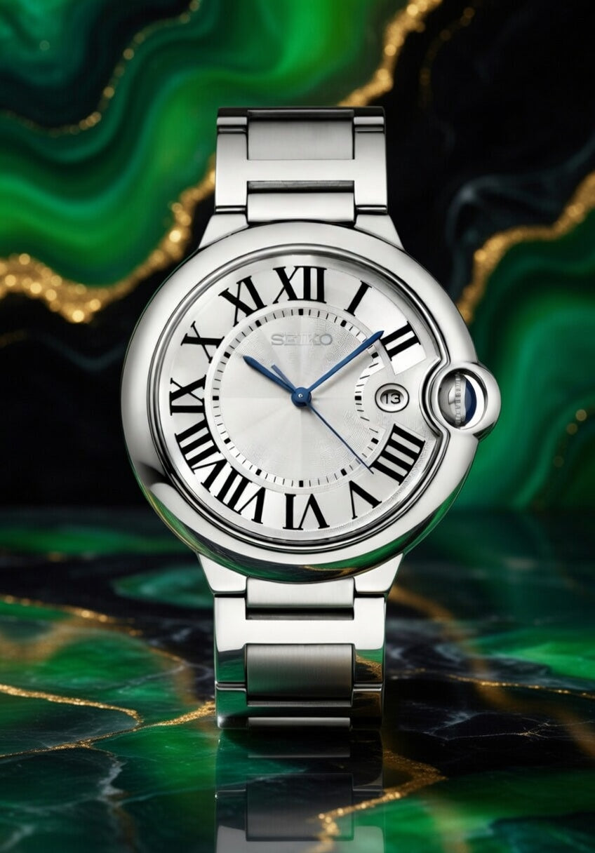 Seiko Mod BALLON Blanco negro y Azul