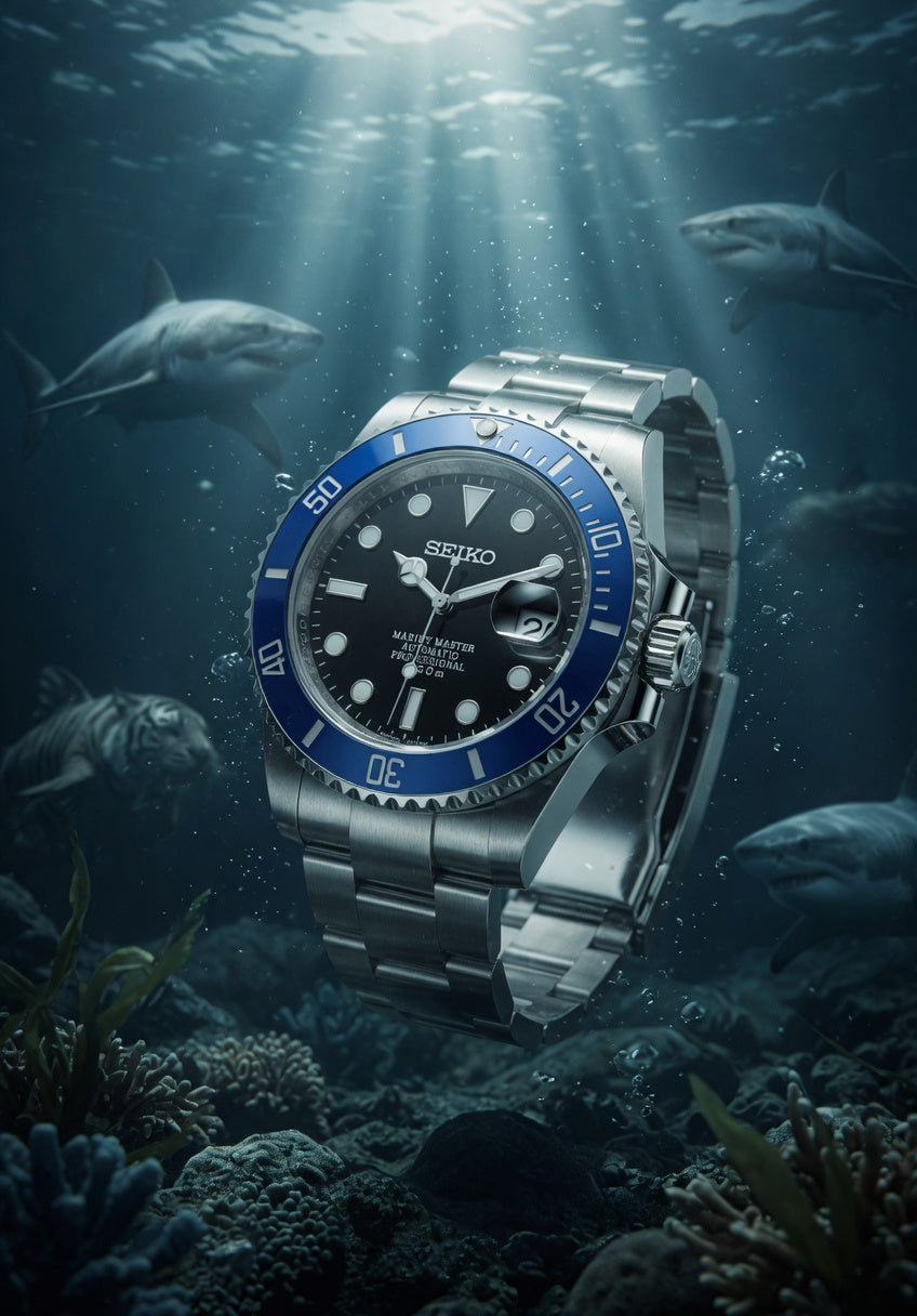 Reloj Automático PANTER SUBMARINER Azul y Negro