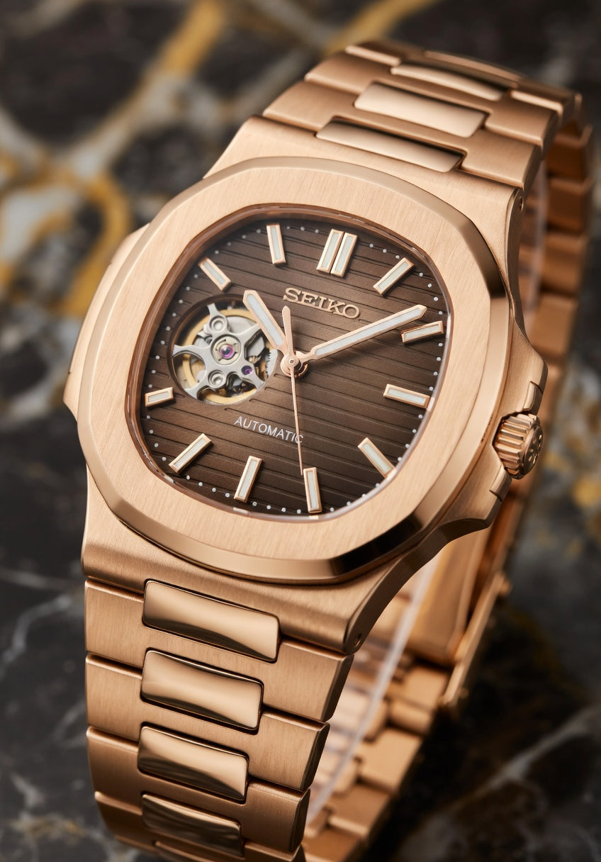 Montre automatique NAUTILUS Squelette Or Rose