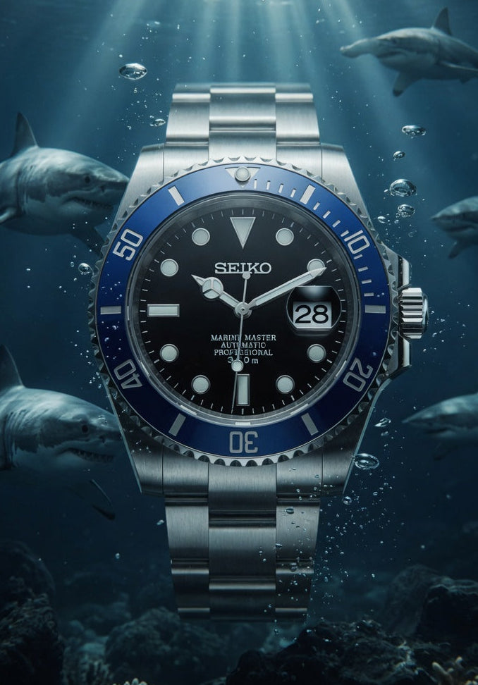 Reloj Automático PANTER SUBMARINER Azul y Negro