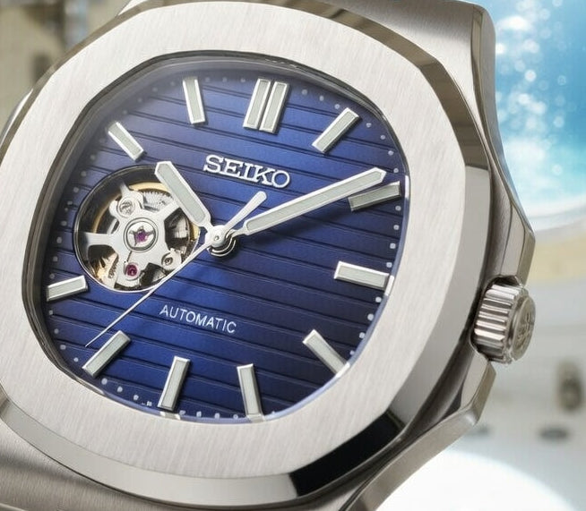 Reloj Automático PANTER NAUTILUS Open Heart Azul