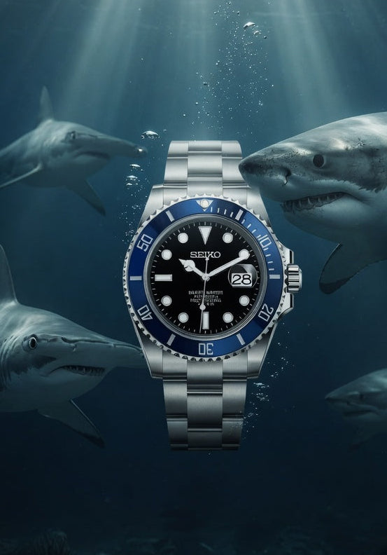 Reloj Automático PANTER SUBMARINER Azul y Negro