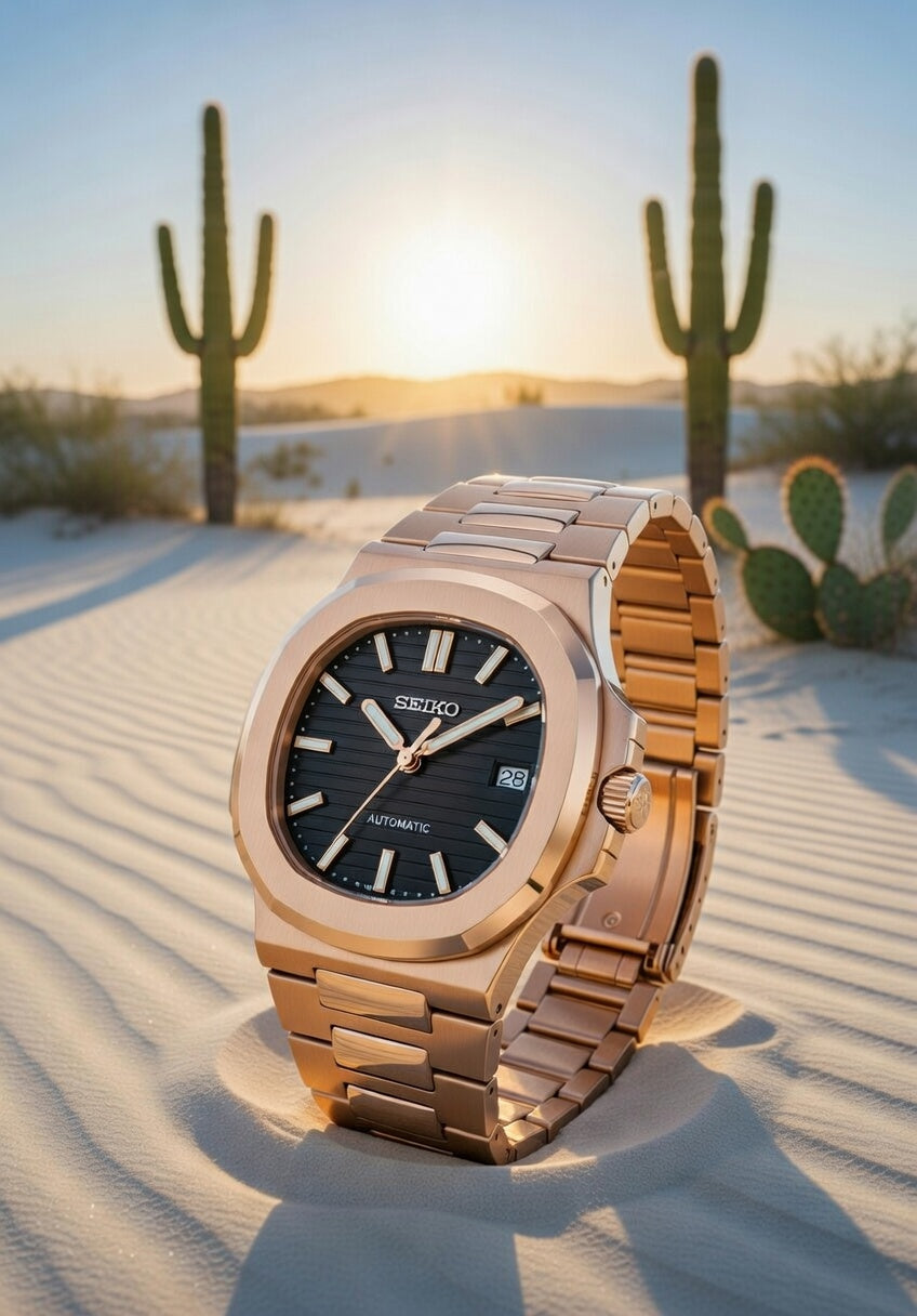 Montre Automatique PANTER NAUTILUS Or rose avec date