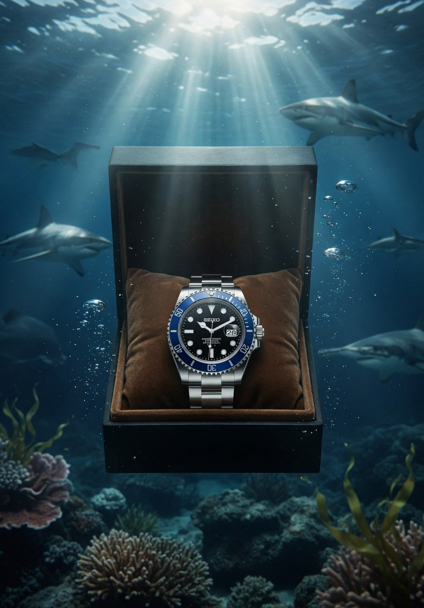 Reloj Automático PANTER SUBMARINER Azul y Negro